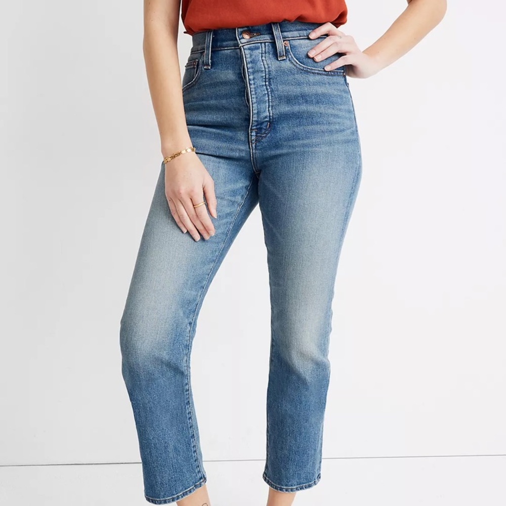Madewell rivet and thread cali denim boot cut jean